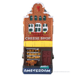 Kaaswinkel Grachtenpand Amsterdam - 8cm Polystone