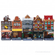 Kaaswinkel Grachtenpand Amsterdam - 8cm Polystone