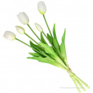 Artificial Flowers White Tulips - White Prince 40 cm