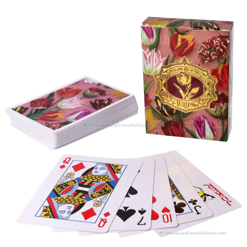 Pink Gold Tulips Holland Playing Cards