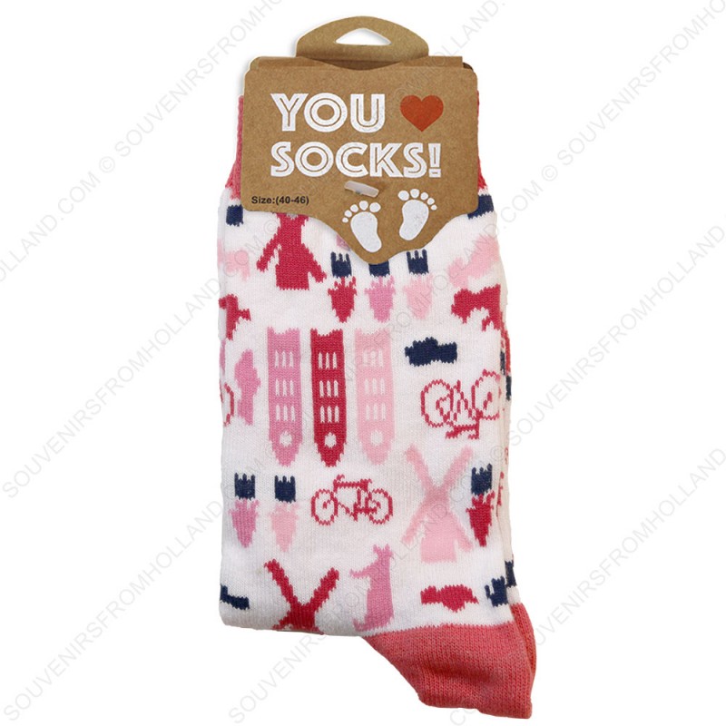 Sokken roze Holland - Maat 40-46