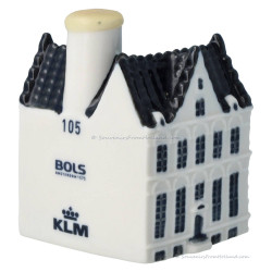 KLM miniature house number 105 - Delft Blue