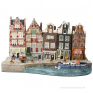Set E - Large Base Plate with 5 Canal Houses Amsterdam Streets®