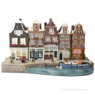 Set D - Large Base Plate with 5 Canal Houses Amsterdam Streets®