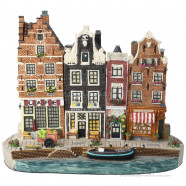 Set A - Small Base Plate with 4 Canal Houses Amsterdam Streets®