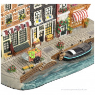 Set A - Small Base Plate with 4 Canal Houses Amsterdam Streets®