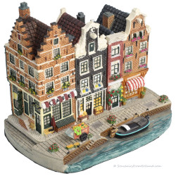 Set A - Kleine Basisplaat met 4 Grachtenpanden Amsterdam Streets®