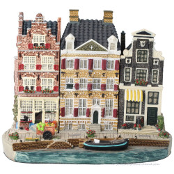 Set B - Kleine Basisplaat met 3 Grachtenpanden Amsterdam Streets®