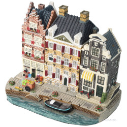Set B - Small Base Plate with 3 Canal Houses Amsterdam Streets®