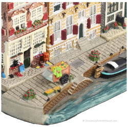 Set B - Kleine Basisplaat met 3 Grachtenpanden Amsterdam Streets®