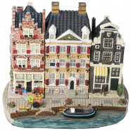 Set B - Small Base Plate with 3 Canal Houses Amsterdam Streets®