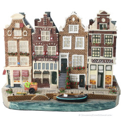 Set C - Kleine Basisplaat met 4 Grachtenpanden Amsterdam Streets®