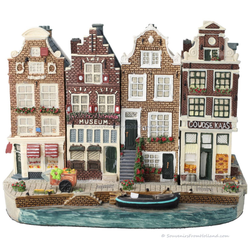 Set C - Kleine Basisplaat met 4 Grachtenpanden Amsterdam Streets®