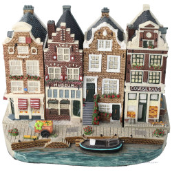 Set C - Small Base Plate with 4 Canal Houses Amsterdam Streets®