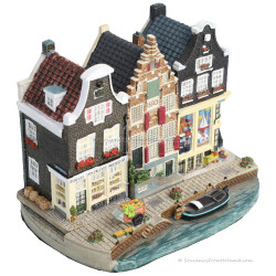 Set I - Kleine Basisplaat met 3 Grachtenpanden Amsterdam Streets®