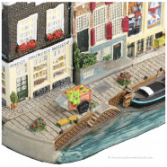 Set I - Kleine Basisplaat met 3 Grachtenpanden Amsterdam Streets®