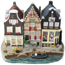 Set I - Kleine Basisplaat met 3 Grachtenpanden Amsterdam Streets®