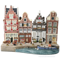 Set F - Grote Basisplaat met 5 Grachtenpanden Amsterdam Streets®