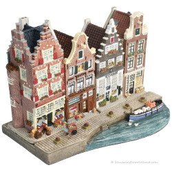 Set F - Large Base Plate with 5 Canal Houses Amsterdam Streets®