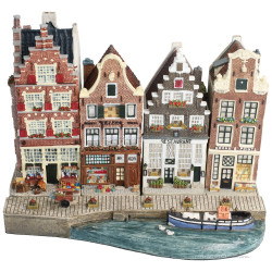 Set F - Large Base Plate with 5 Canal Houses Amsterdam Streets®