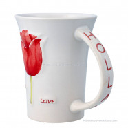 Holland Mug with Red Tulips 250ml