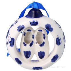 Kersthanger Ring met Klompjes Delfts Blauw