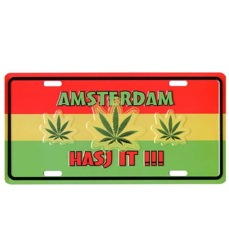 Amsterdam Hasj It - Licence Plate