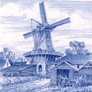 Windmill Barn - Tile 15x15cm