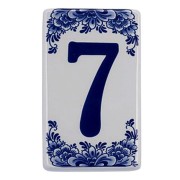 Plat Delfts Blauw Huisnummer 7 - Delfts Blauw