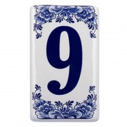 Housenumber 9 - Delft Blue