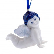 Angel Lying - X-mas Figurine Delft Blue