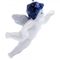 Flying Christmas Angel - Delft Blue X-mas Ornament