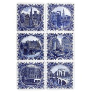 Onderzetters Delft Blue Amsterdam - Onderzetters - 6 assorti
