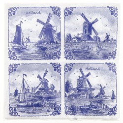 Windmills 4x Servetten - Delfts Blauw