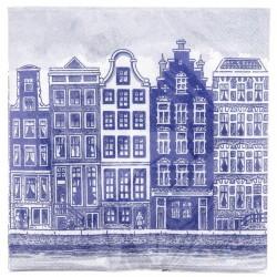 Canal Houses Napkins - Delft Blue