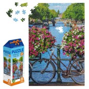 Jigsaw Puzzles Colorful Amsterdam Canal Bridge - 500 pieces Jigsaw Puzzle