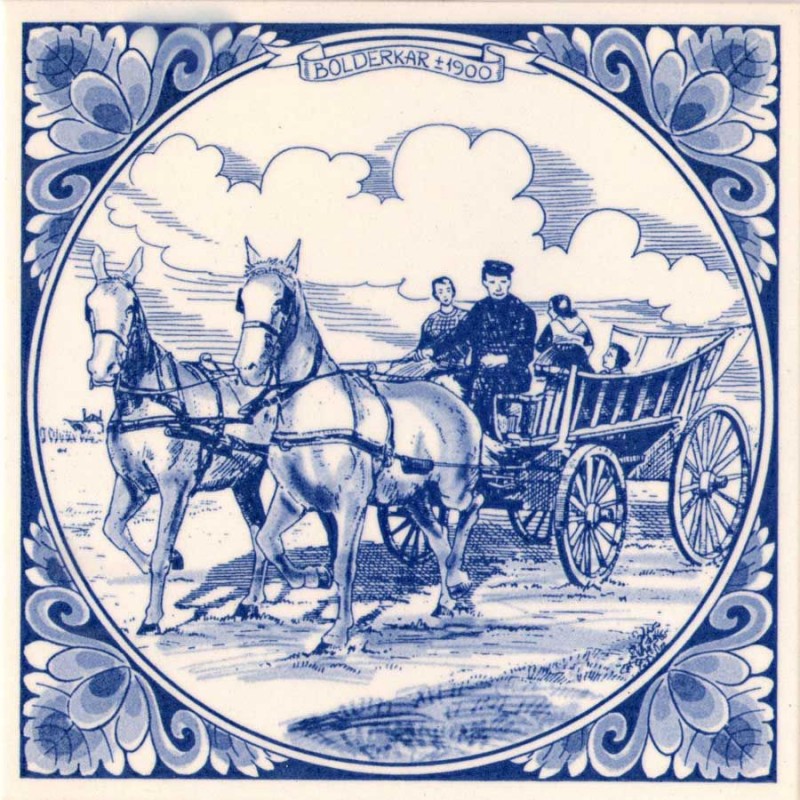 Horse Wagon 1900 - Tile 15x15cm