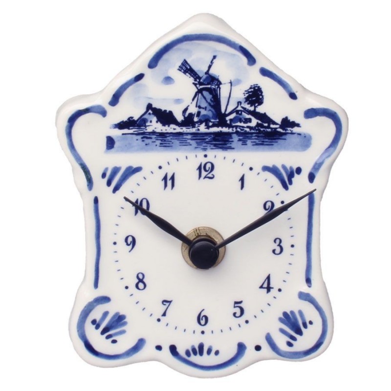 Mini Wall Clock - Delft Blue 10,5 cm