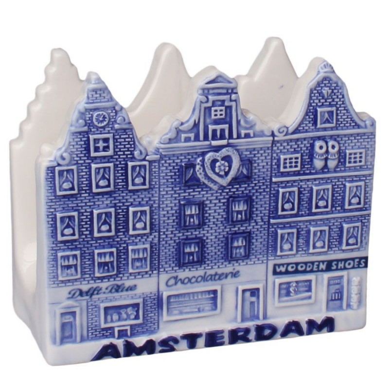 Napkins Holder Canal Houses - Delft Blue