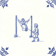 Oud Hollandse Kinderspelen Schommelen - Kinderspelen 12,5cm