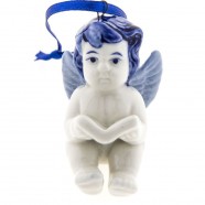 Angel Book - X-mas Figurine Delft Blue