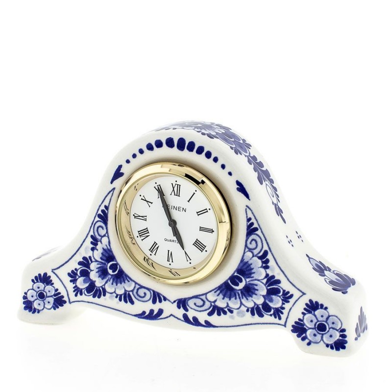 Miniature Clock Flowers 6cm - Delft Blue