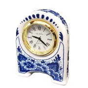 Clocks Miniature Clock Flowers 7cm - Delft Blue