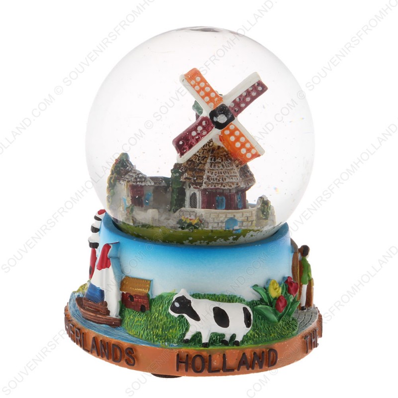 Holland Windmill Cow - Snow Globe 9 cm