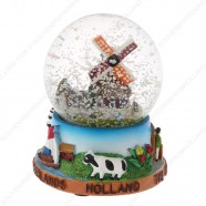 Holland Molen Koe - Sneeuwbol 9cm