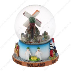 Holland Windmill Cow - Snow Globe 9 cm