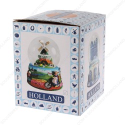 Holland Molen Fiets - Sneeuwbol 9cm