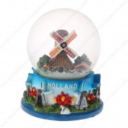 Holland Windmills - Snow Globe 9cm