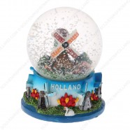 Holland Windmills - Snow Globe 9cm