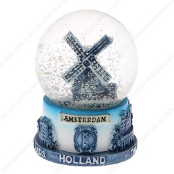 Amsterdam Delft Blue - Sneeuwbol 9cm